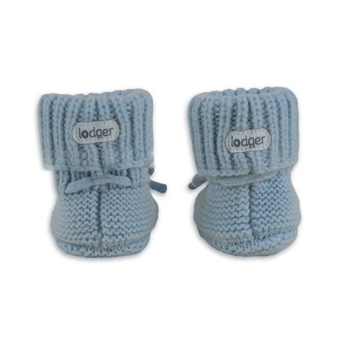 Lodger Buciki niechodki z wełny merino 100% niebieskie Blue Fogg 0-6 m/6-12 M
