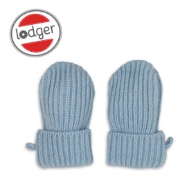 Lodger Rękawiczki dziecięce z wełny merino 100% niebieskie Blue Fogg 0-12 M