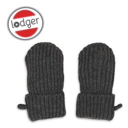 Lodger Rękawiczki dziecięce z wełny merino 100% grafitowe Pigeon 0-12M
