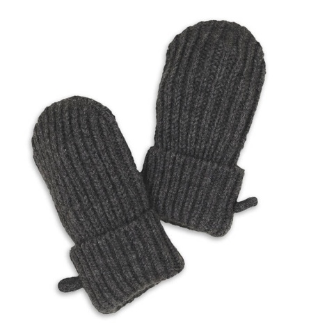 Lodger Rękawiczki dziecięce z wełny merino 100% grafitowe Pigeon 0-12M