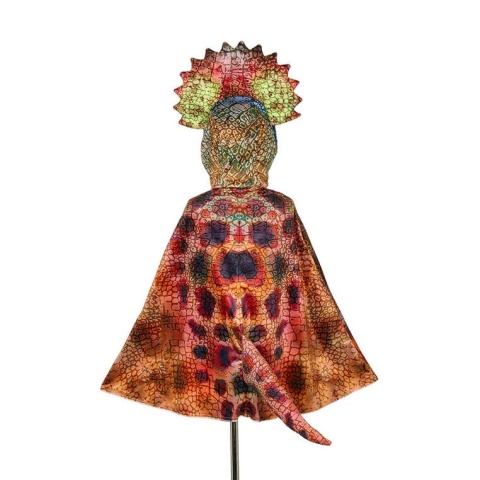 Souza! Kostium peleryna z kapturem - maską dinozaur Triceratops 4-7 lat