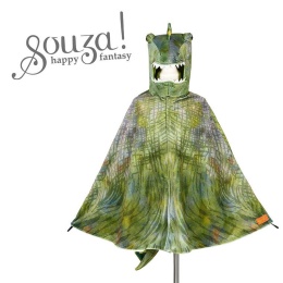 Souza! Kostium peleryna z kapturem - maską zielony dinozaur T-rex 4-7 lat