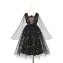 Souza! Kostium sukienka tiulowa z cekinami i lampkami LED czarownica Agatha Halloween