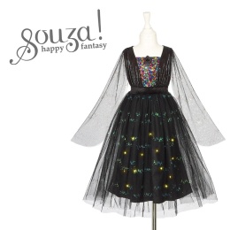 Souza! Kostium sukienka tiulowa z cekinami i lampkami LED czarownica Agatha Halloween