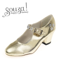 Souza! Pantofelki na obcasie złote Sabine