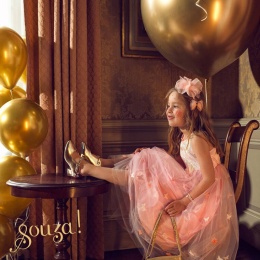 Souza! Pantofelki na obcasie złote Sabine