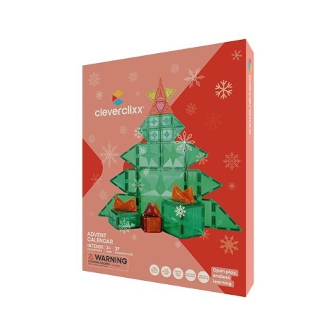 Cleverclixx - Klocki magnetyczne - Kalendarz adwentowy 37 el.