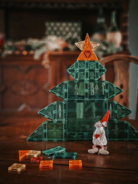 Cleverclixx - Klocki magnetyczne - Kalendarz adwentowy 37 el.