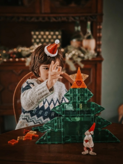 Cleverclixx - Klocki magnetyczne - Kalendarz adwentowy 37 el.