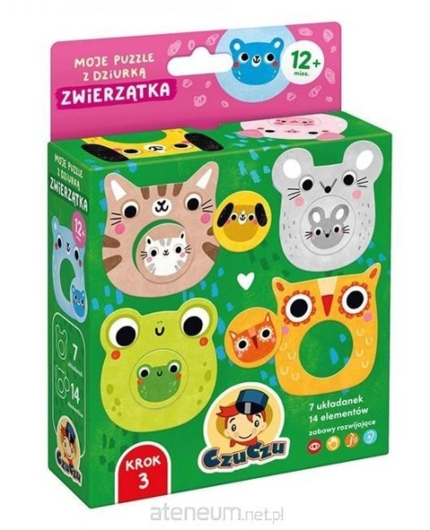 CzuCzu Moje puzzle z dziurką Zwierzątka 12+