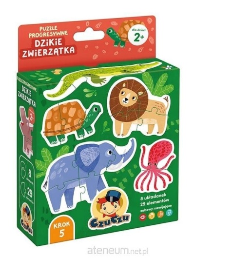 CzuCzu Puzzle progresywne Dzikie zwierzątka 2+