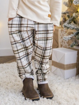 LaBambino Spodnie chłopięce z kieszeniami KRATA