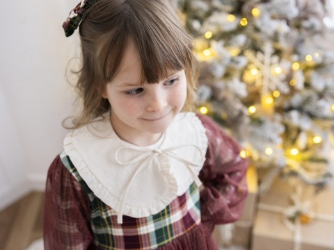 LaBambino Kołnierzyk dla dziewczynki Z FALBANKAMI lub KWIAT