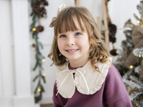 LaBambino Kołnierzyk dla dziewczynki Z FALBANKAMI lub KWIAT