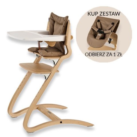 ZESTAW Leander Louie™: krzesełko + barierka + tacka + poduszka + newborn seat