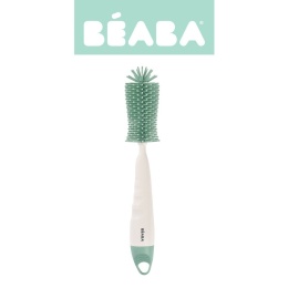 Beaba Szczotka do butelek i smoczków silikonowa Sage Green