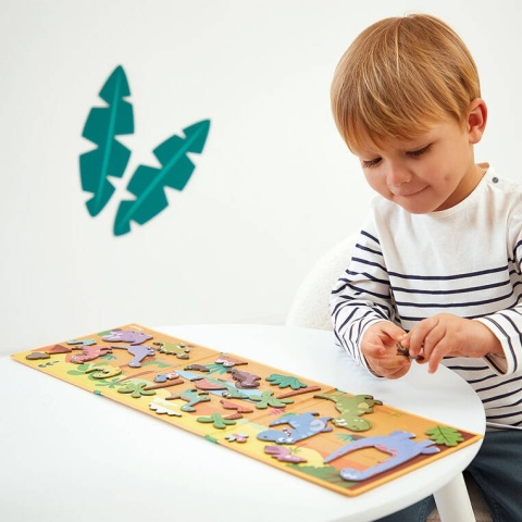 Janod Magnetyczna układanka Dinozaury Magneti'stories 3+