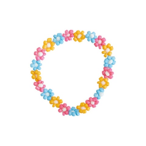 Janod Zestaw kreatywny do tworzenia biżuterii Kwiatki z koralików 6+