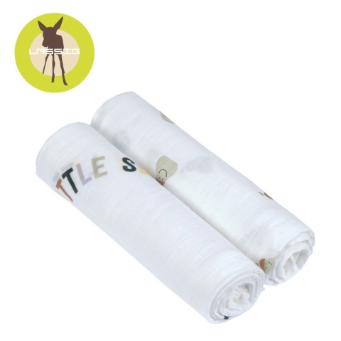 Lassig Bambusowa pieluszka otulacz Zestaw 2 szt. 120x120cm Happy Fruits pear