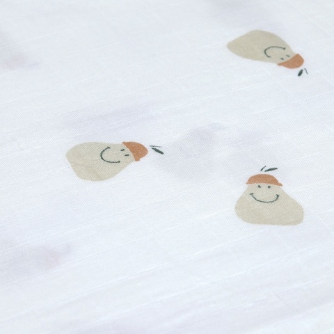 Lassig Bambusowa pieluszka otulacz Zestaw 2 szt. 120x120cm Happy Fruits pear