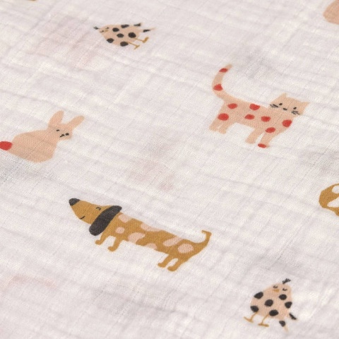 Lassig Muślinowa pieluszka otulacz z biobawełny Zestaw 3 szt. 60x60cm Little Mateys spicy orange