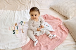 Lassig Bambusowa pieluszka otulacz Zestaw 3 szt. 80x80cm Happy Fruits cherry