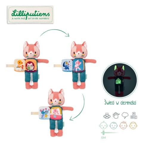 Lilliputiens Przytulanka z książeczką Kotka Jeanne 6 m+