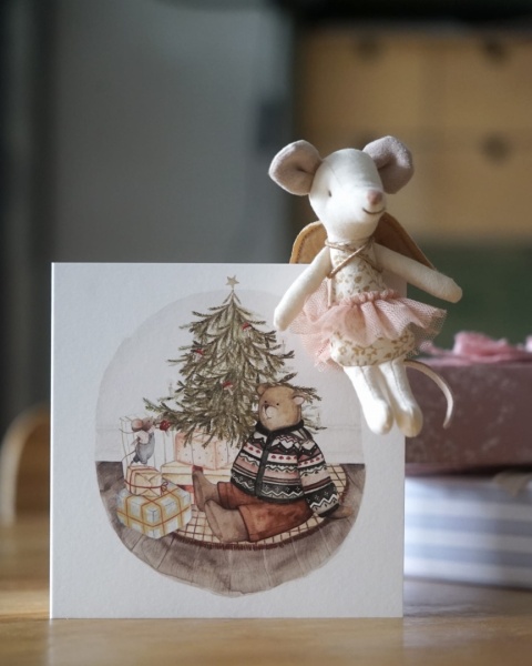 ŚWIĄTECZNY MIŚ - KARTKA NA BOŻE NARODZENIE | HI LITTLE