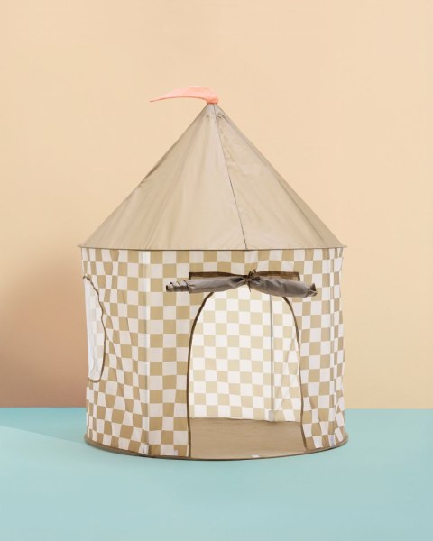 Kid's Concept - Namiot do zabawy w kratę, khaki