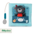 LILLIPUTIENS Książeczka aktywizująca z mini-przytulanką Smacznego! Wilk Louis 12 m+