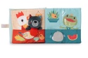 LILLIPUTIENS Książeczka aktywizująca z mini-przytulanką Smacznego! Wilk Louis 12 m+