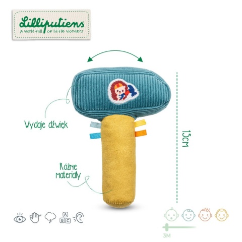 Lilliputiens Grzechotka młotek Jeżyk Leon 3 m+