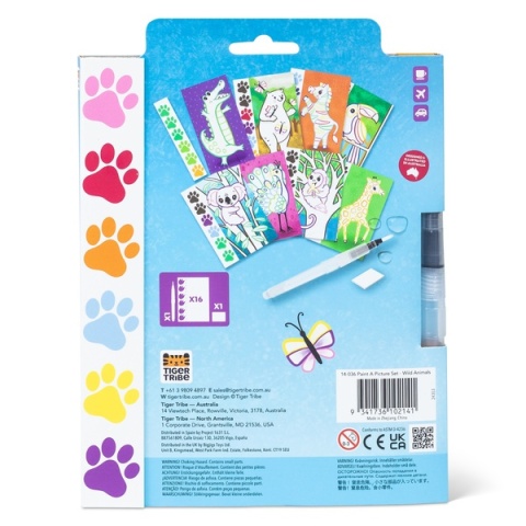 Tiger Tribe Przenośne Kolorowanki Wodne – Dzikie Zwierzęta