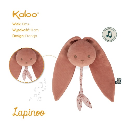 Kaloo Miękka pozytywka Królik ceglany Lapinoo