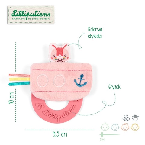 Lilliputiens Gryzak sensoryczny Statek Kotka Jeanne 3m+