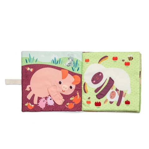 Lilliputiens Książeczka aktywizująca z mini-pacynkami Farma 12 m+