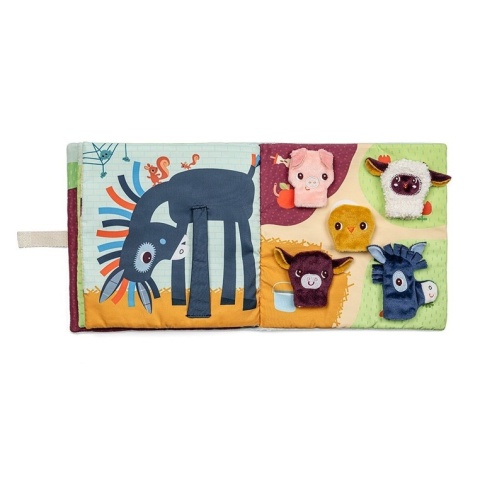 Lilliputiens Książeczka aktywizująca z mini-pacynkami Farma 12 m+