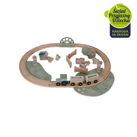 Little Dutch Pociąg z torami Little Farm FSC