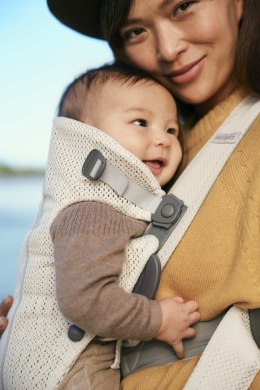 BABYBJÖRN Mini 3D Mesh - nosidełko, cream/kremowe