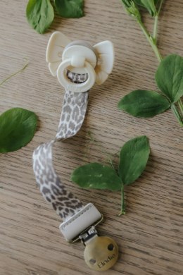 Elodie Details - smoczek silikonowy Binky Bow - 0-6m, oat white