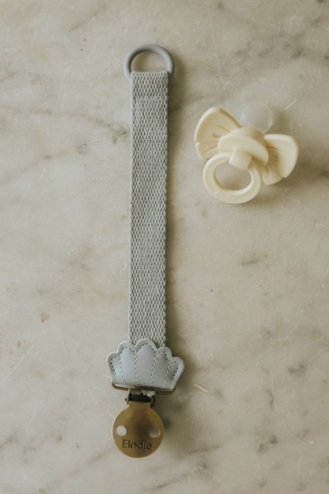 Elodie Details - smoczek silikonowy Binky Bow - 0-6m, oat white