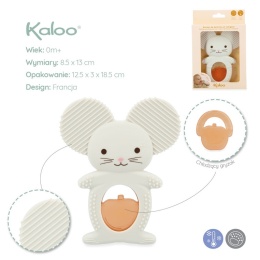 Kaloo Gryzak chłodzący silikonowy 2w1 Myszka Grignoti