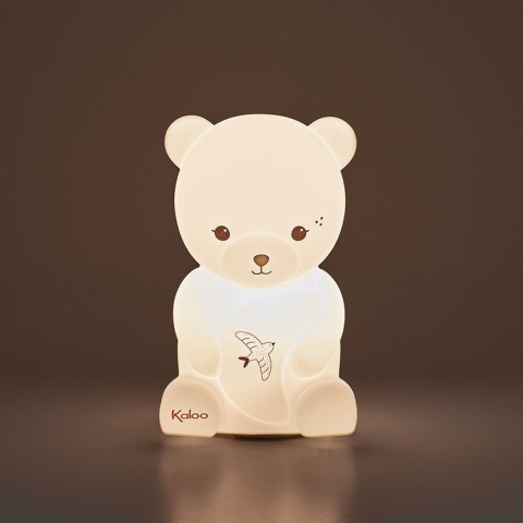 Kaloo Lampka nocna dla dzieci silikonowa dotykowa USB Miś Intempoler