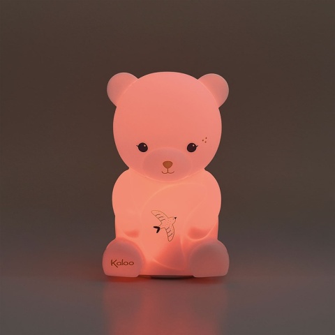 Kaloo Lampka nocna dla dzieci silikonowa dotykowa USB Miś Intempoler