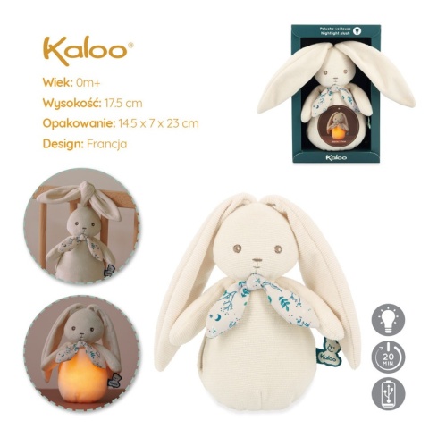 Kaloo Lampka nocna przytulanka Królik kremowy Lapinoo