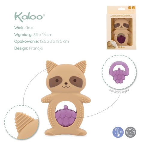 Kaloo Gryzak chłodzący silikonowy 2w1 Szop Grignoti