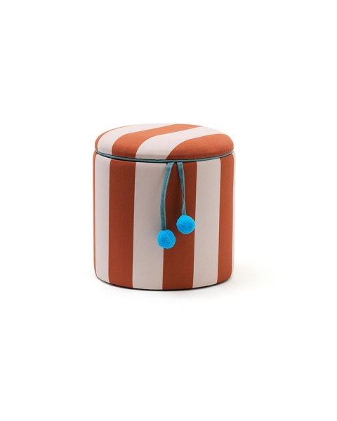 Kid's Concept - pufa cylindryczna ze schowkiem, brązowy