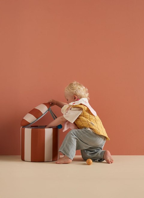 Kid's Concept - pufa cylindryczna ze schowkiem, brązowy