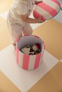 Kid's Concept - pufa cylindryczna ze schowkiem, różowa