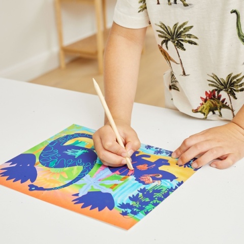 Tiger Tribe Zestaw Artystyczny do Wydrapywania - Dinozaury